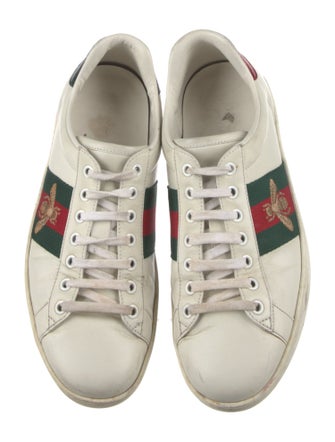 Gucci Web Accent Leather Sneakers