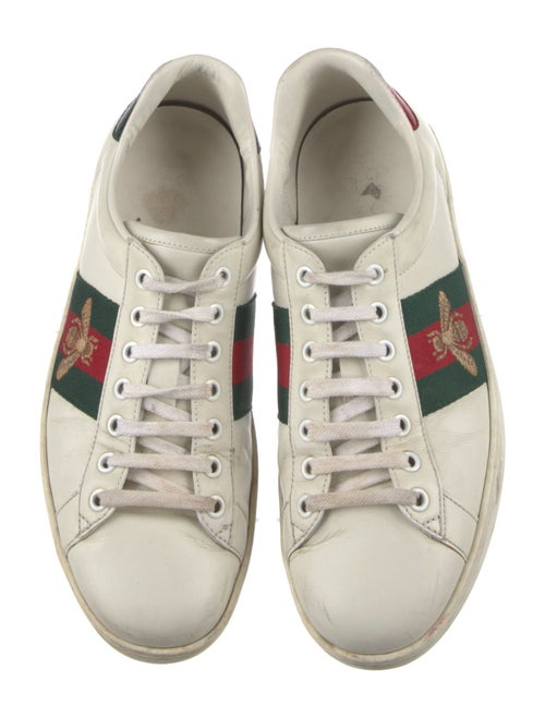 Gucci Web Accent Leather Sneakers