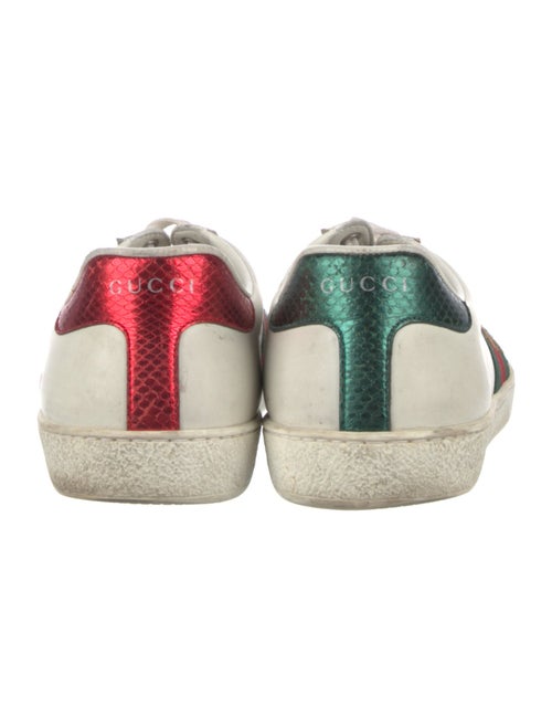 Gucci Web Accent Leather Sneakers