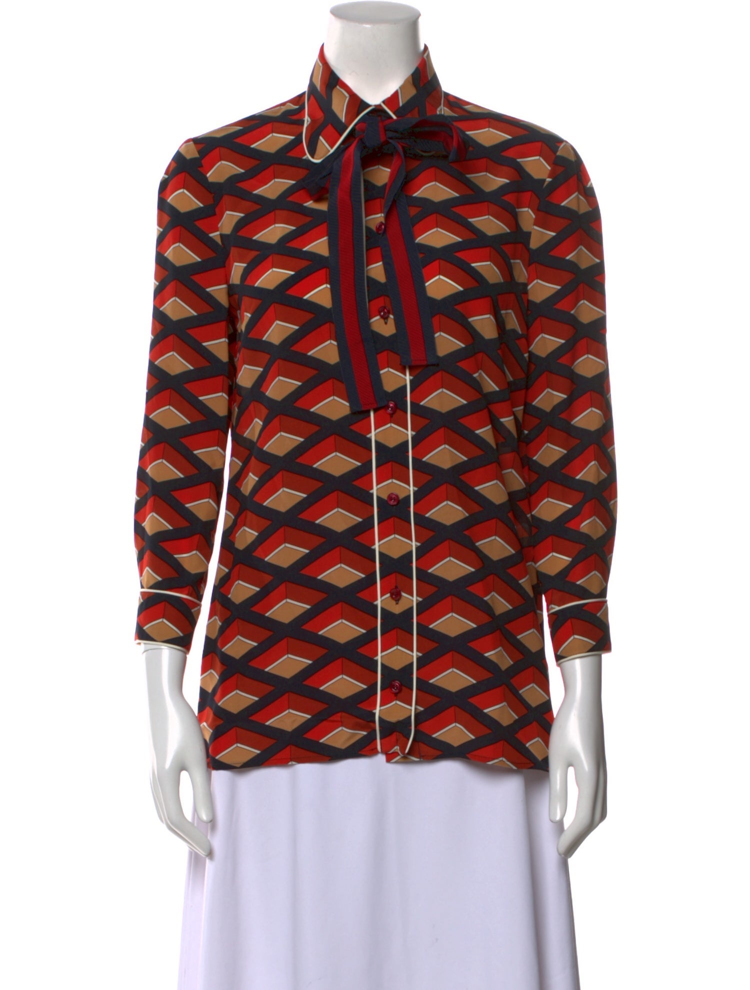 Gucci 2015 Silk Button-Up Top