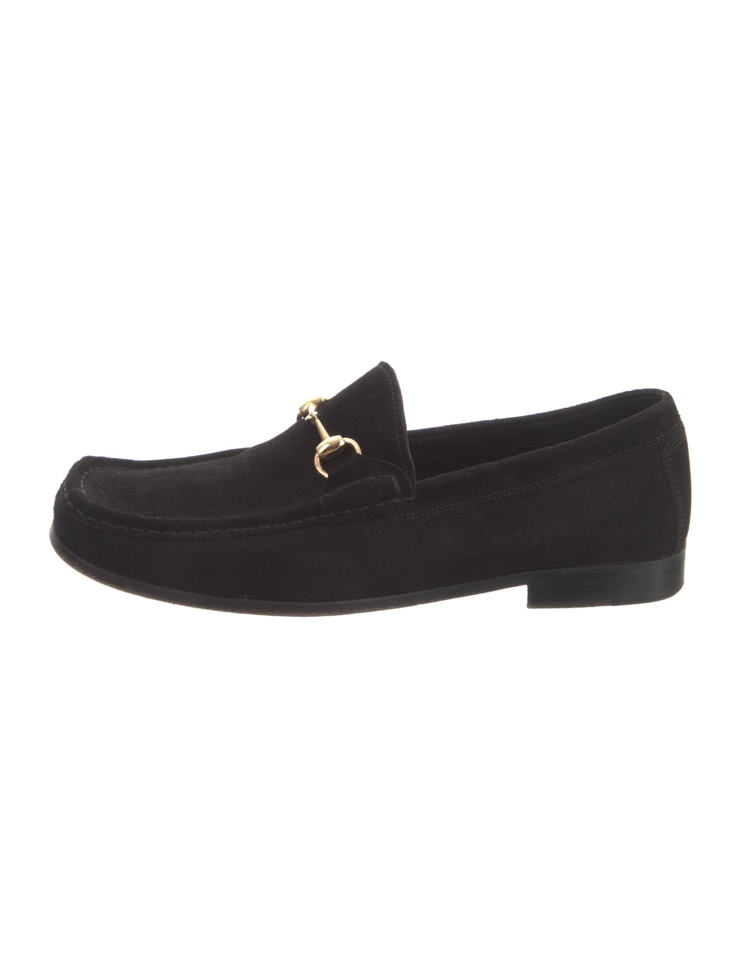 Gucci Horsebit Accent Suede Loafers
