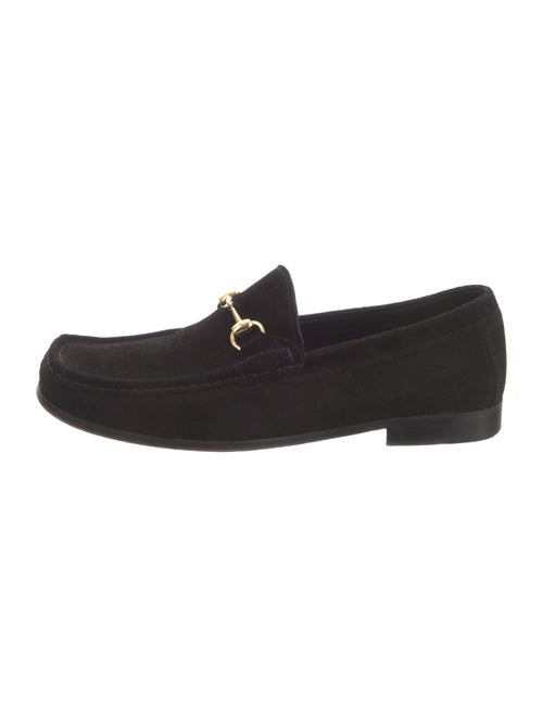 Gucci Horsebit Accent Suede Loafers