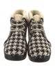 Gucci Tweed Printed Lace-Up Boots