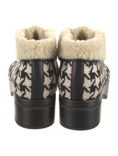 Gucci Tweed Printed Lace-Up Boots