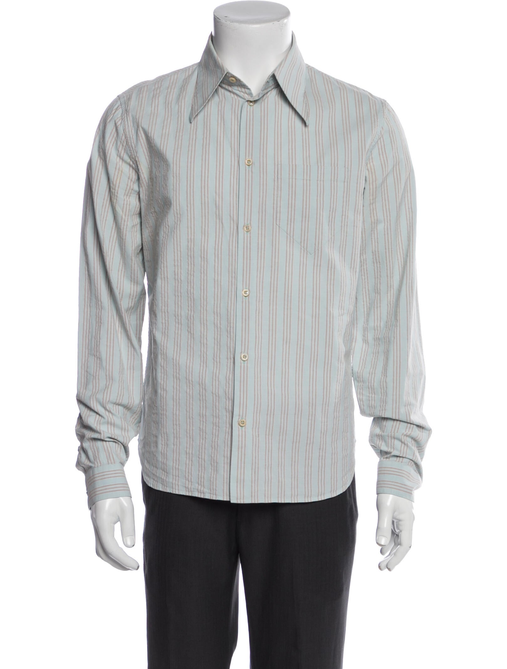 Gucci Striped Long Sleeve Dress Shirt