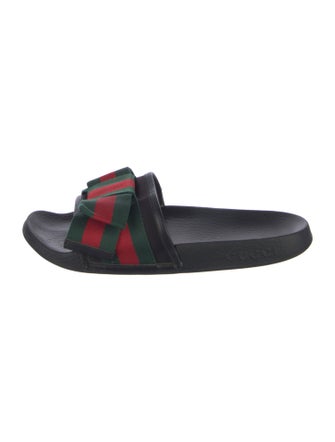 Gucci Web Accent Rubber Slides
