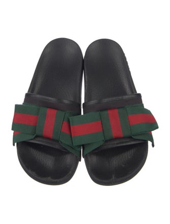 Gucci Web Accent Rubber Slides
