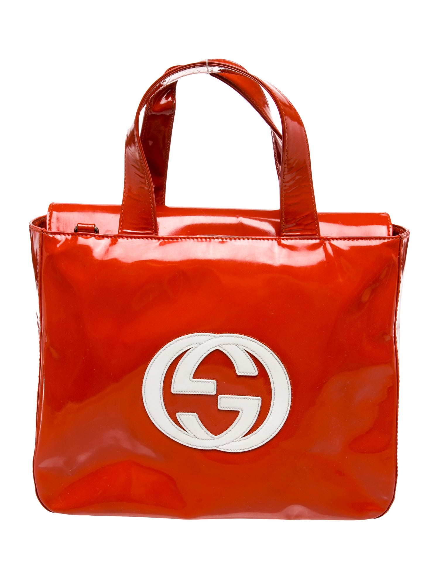 Gucci Patent Leather Top Handle Bag
