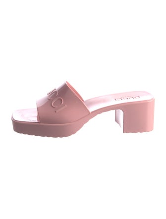 Gucci Rubber Logo Rubber Slides