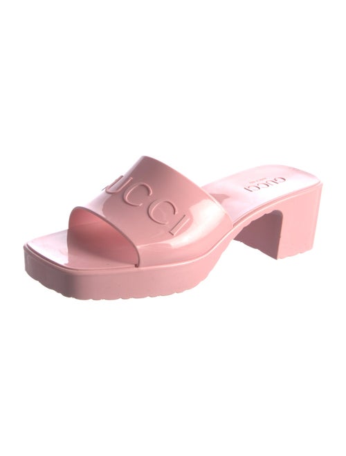 Gucci Rubber Logo Rubber Slides