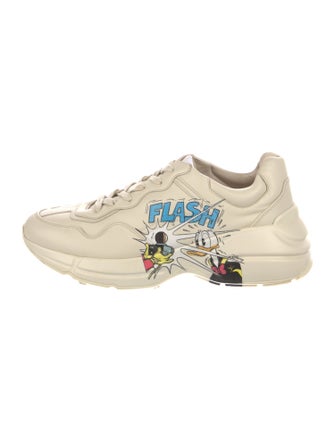 Gucci Leather Printed Sneakers