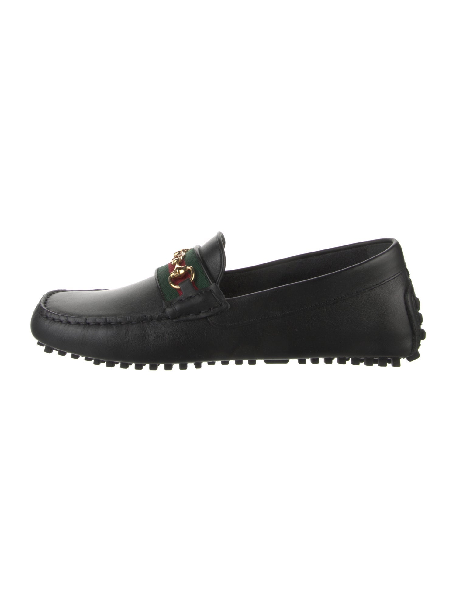 Gucci Horsebit Accent Leather Loafers