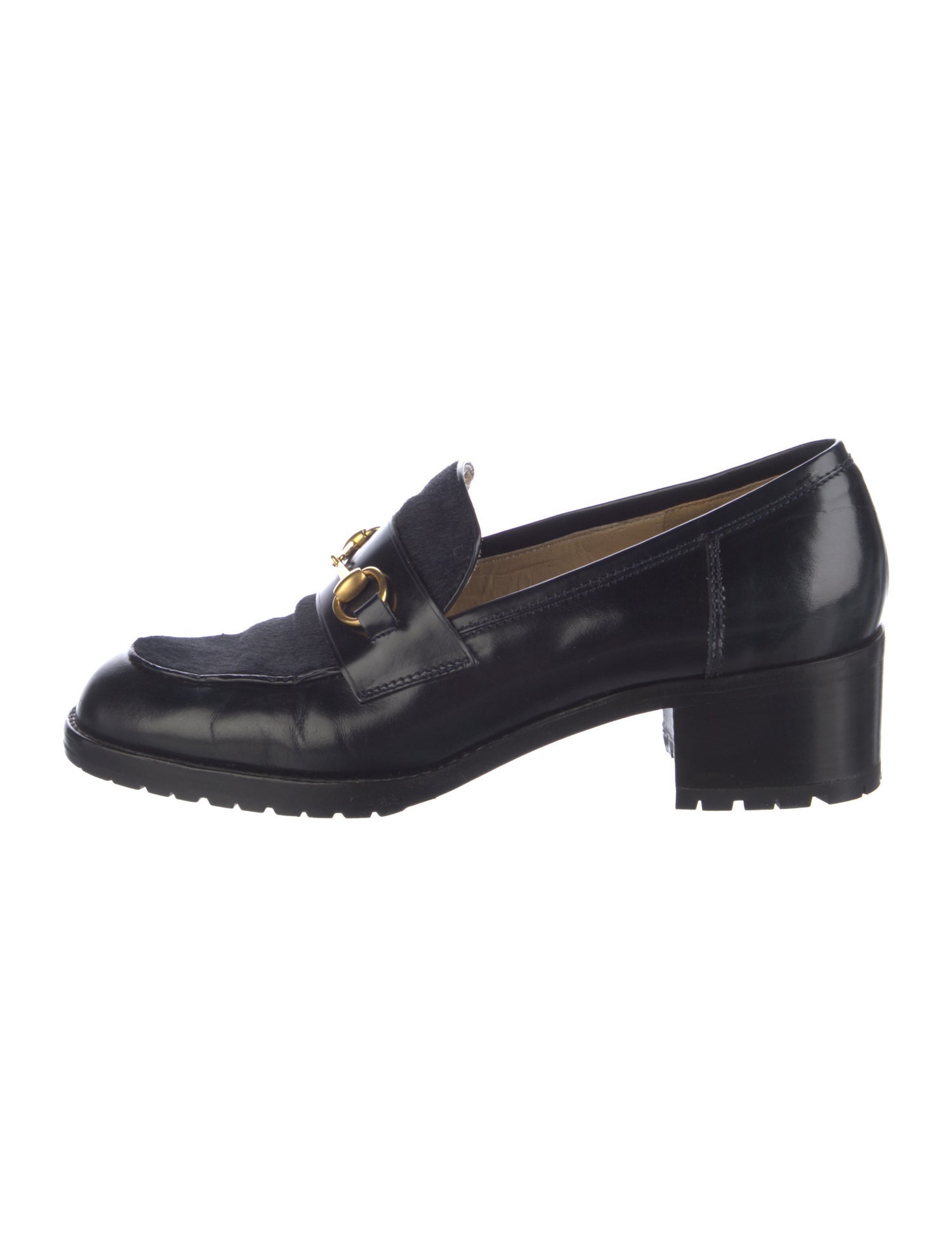 Gucci Horsebit Accent Leather Loafers
