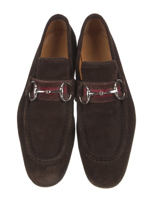 Gucci Horsebit Accent Suede Loafers