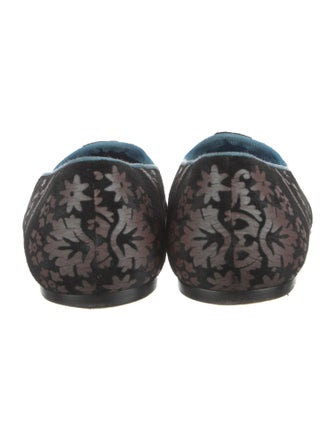 Gucci Velvet Printed Loafers