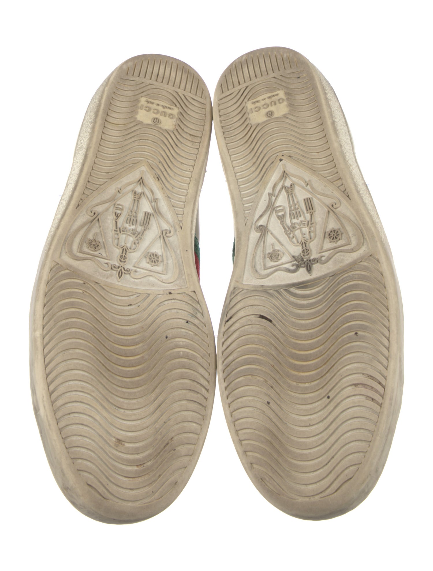 Gucci Web Accent Leather Sneakers