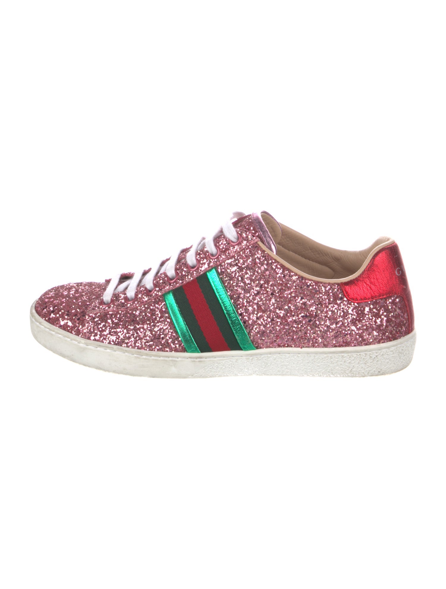 Gucci Web Accent Glitter Sneakers
