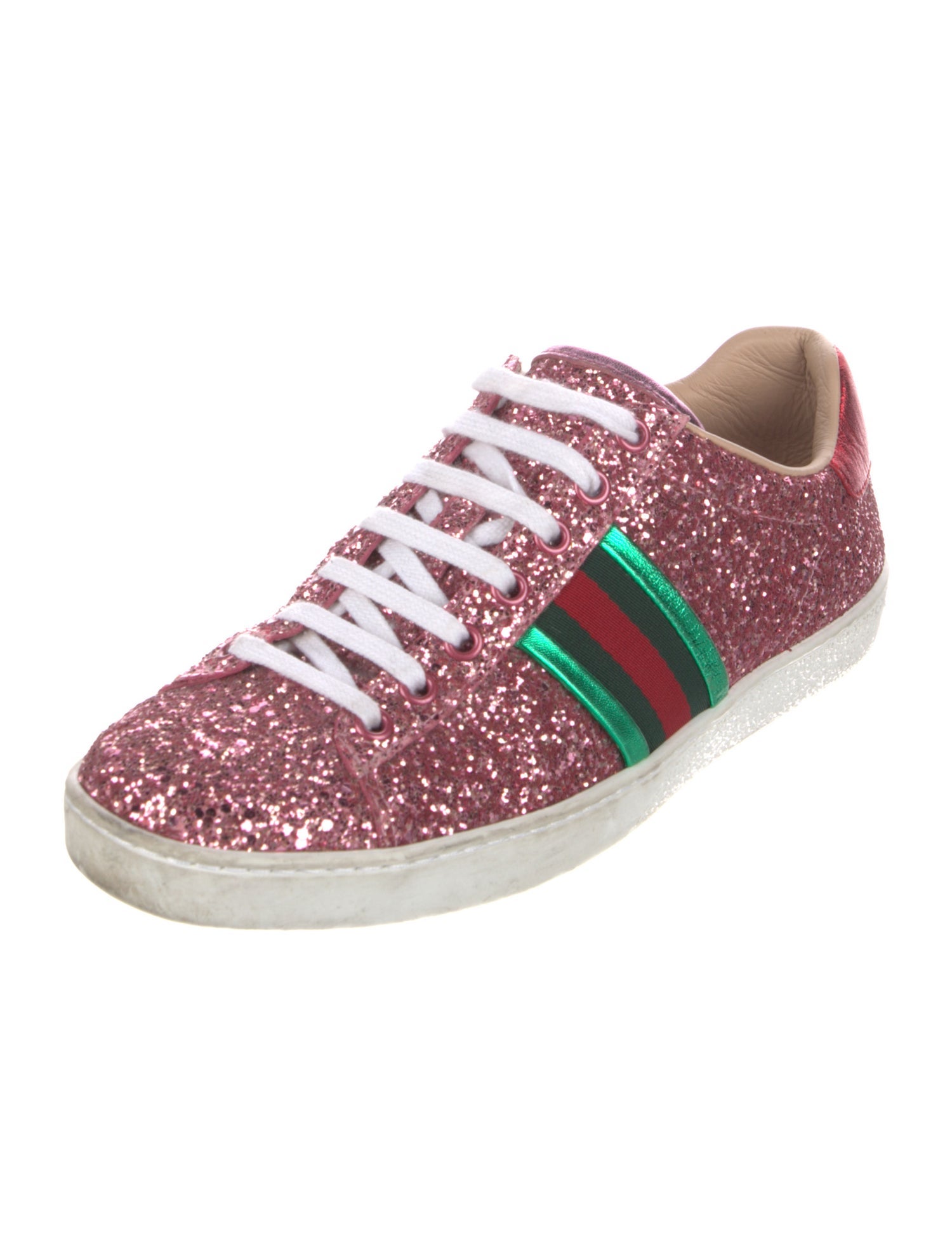 Gucci Web Accent Glitter Sneakers