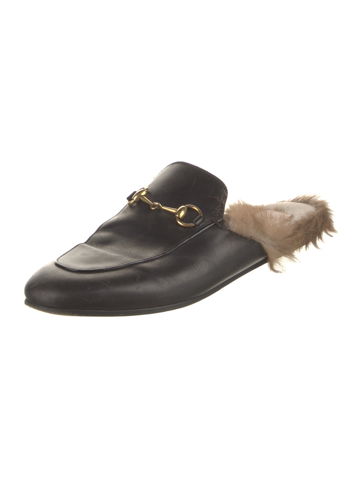 Gucci Horsebit Accent Leather Mules