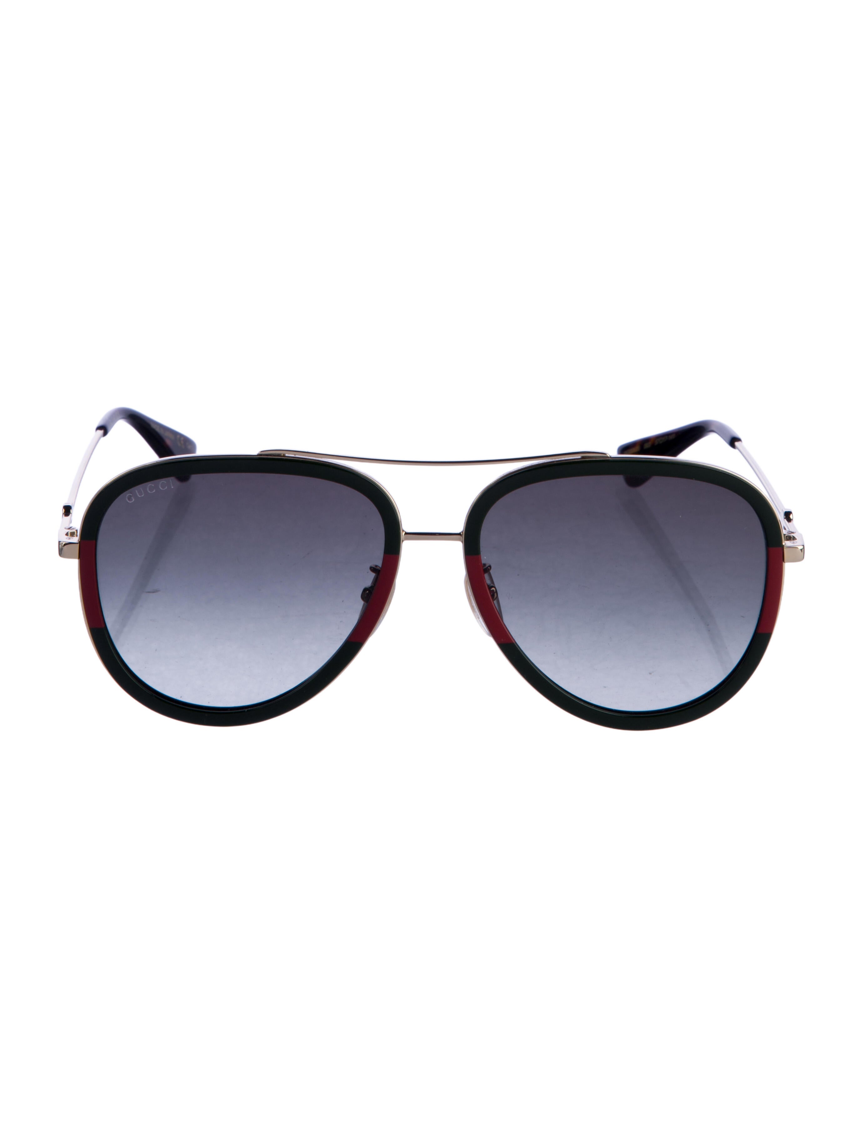 Gucci Web Accent Aviator Sunglasses