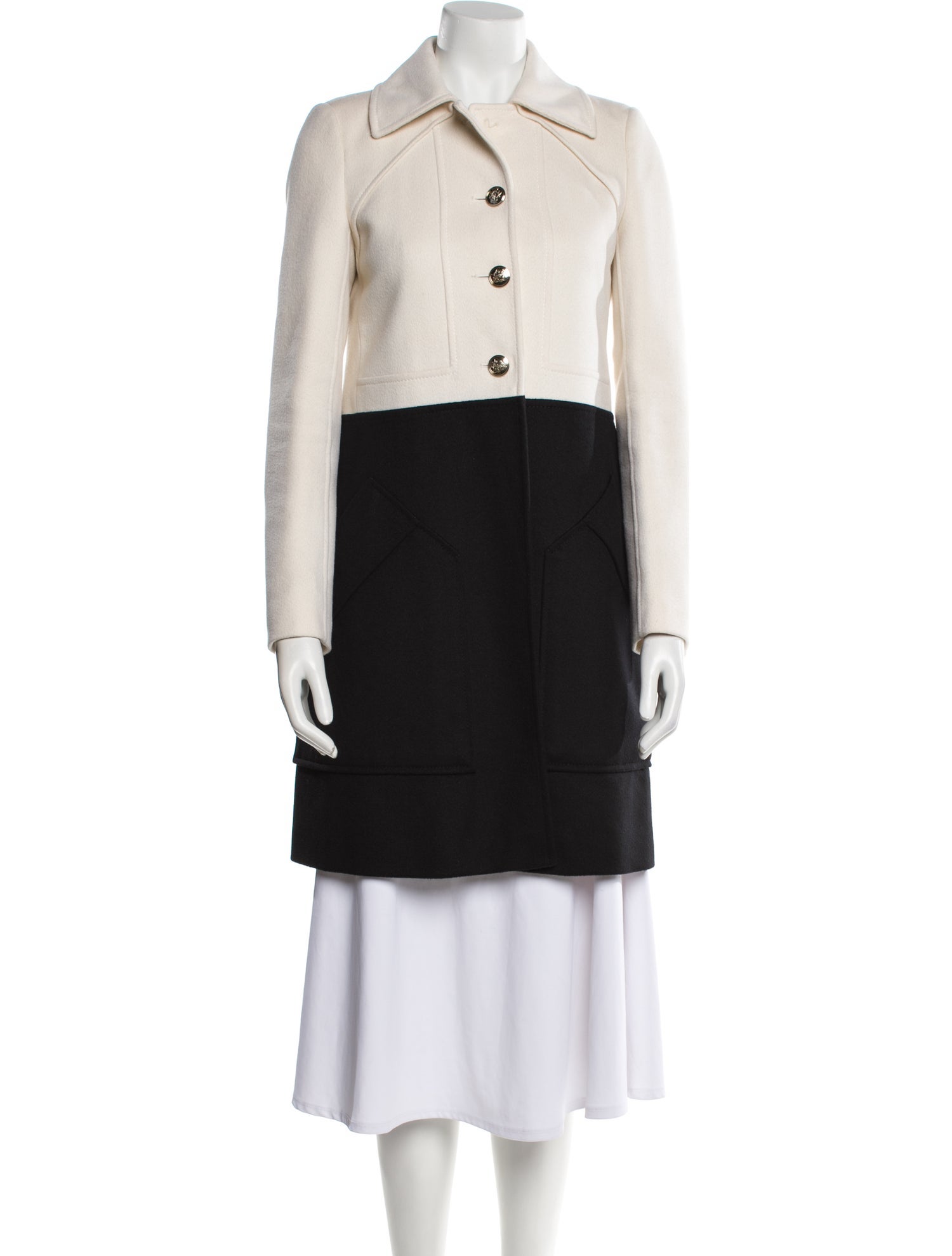 Gucci Wool Colorblock Pattern Coat