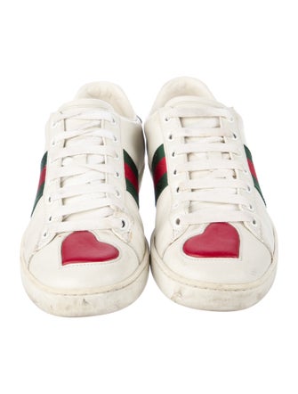 Gucci Web Accent Leather Sneakers