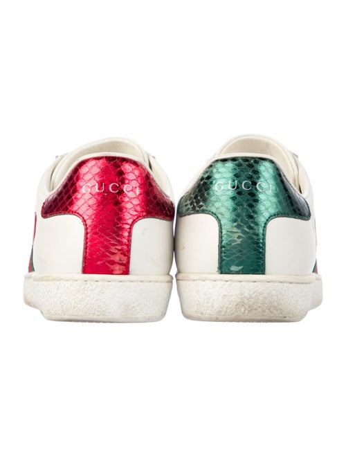 Gucci Web Accent Leather Sneakers