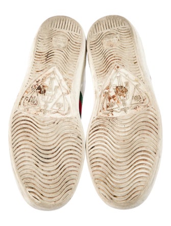 Gucci Web Accent Leather Sneakers