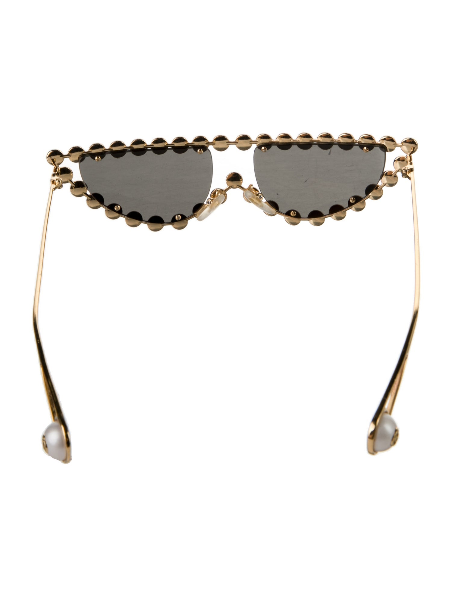 Gucci Faux Pearl Accents Wayfarer Sunglasses