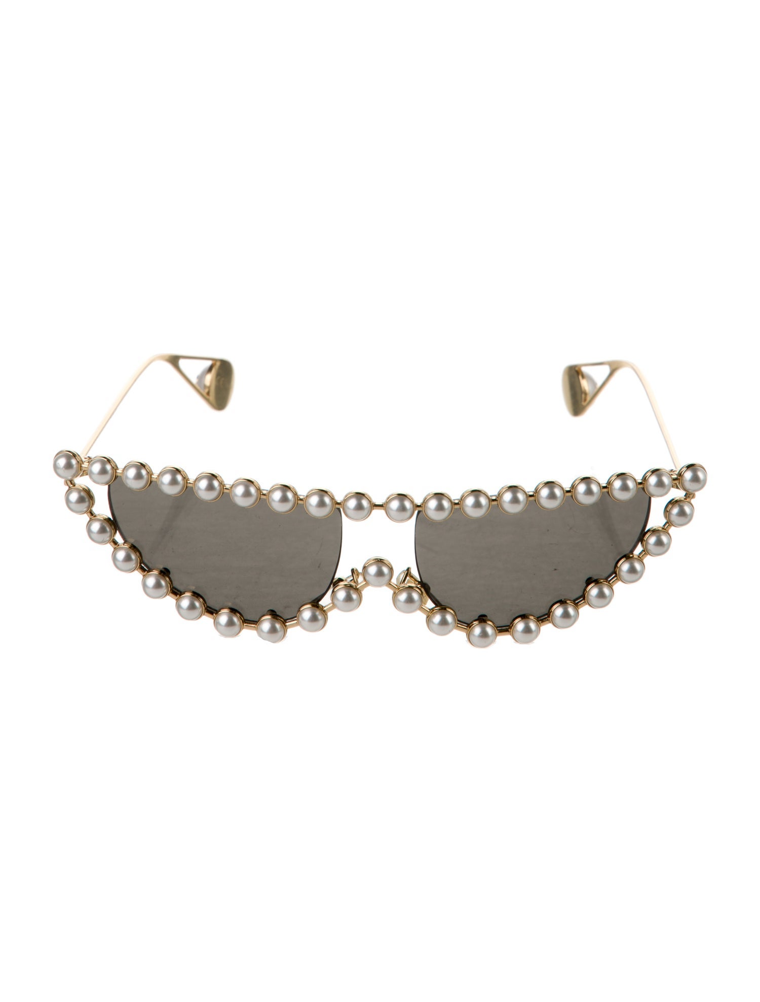 Gucci Faux Pearl Accents Wayfarer Sunglasses