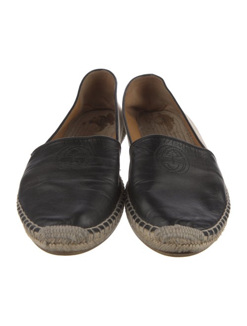 Gucci Interlocking G Logo Leather Espadrilles