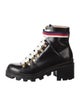Gucci Sylvie Web Accent Leather Combat Boots