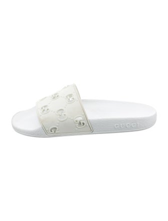 Gucci GG Rubber Slide Interlocking G Logo Slides