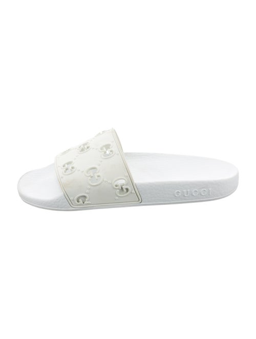 Gucci GG Rubber Slide Interlocking G Logo Slides
