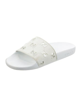 Gucci GG Rubber Slide Interlocking G Logo Slides