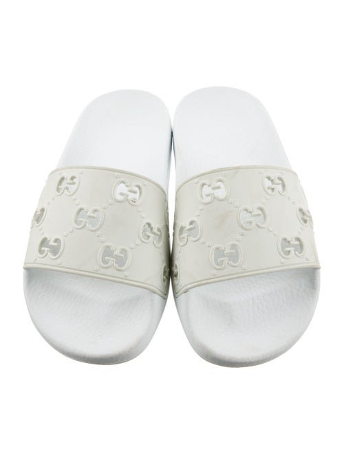 Gucci GG Rubber Slide Interlocking G Logo Slides