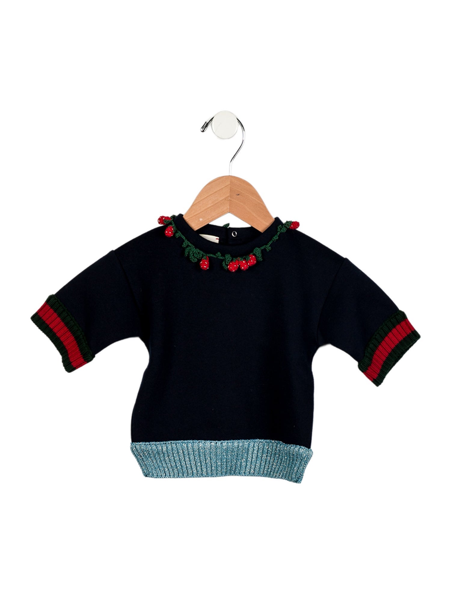 Gucci Infant Girls' Crochet Trim Sweater w/Tags