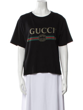Gucci Graphic Print Crew Neck T-Shirt