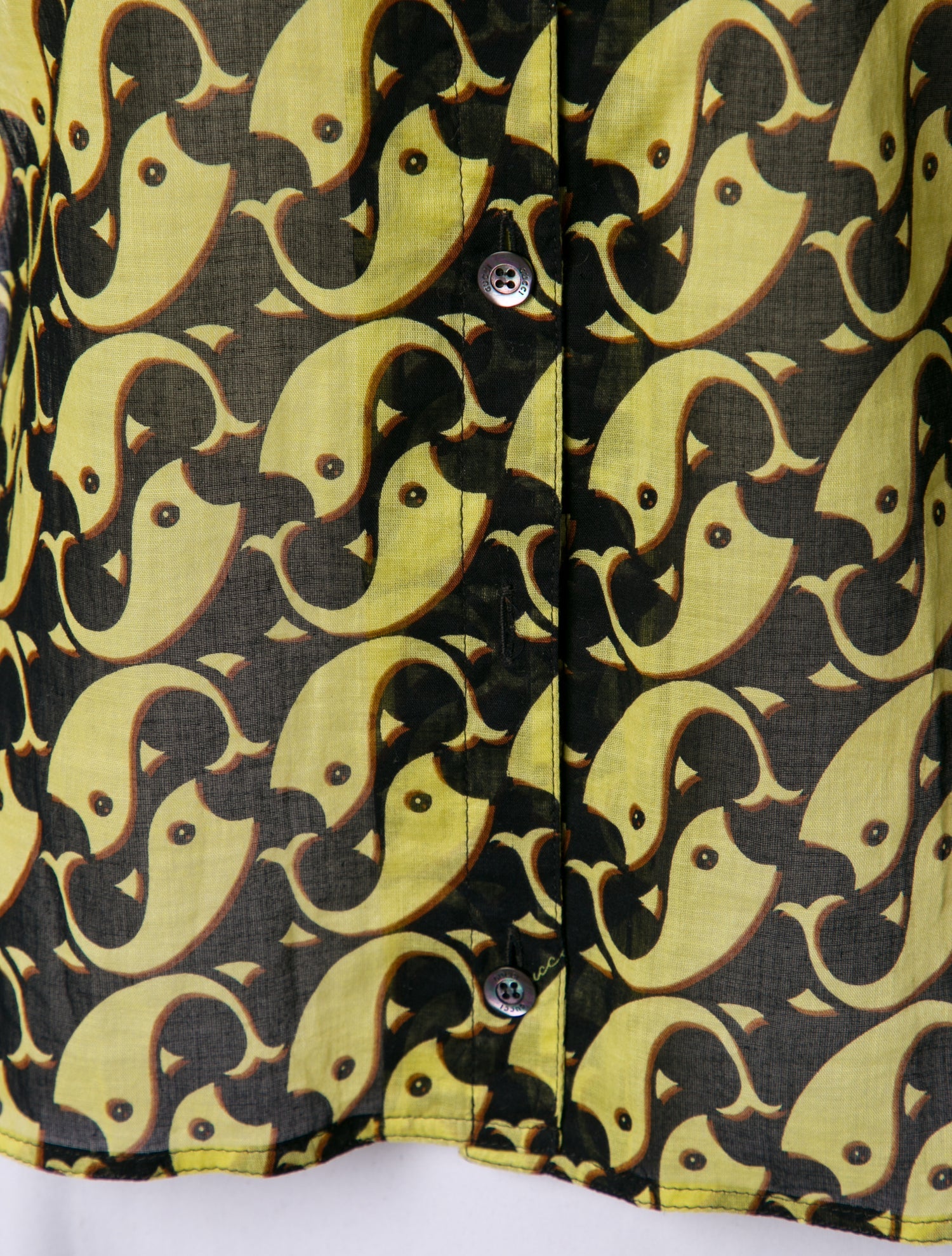 Gucci Printed V-Neck Blouse