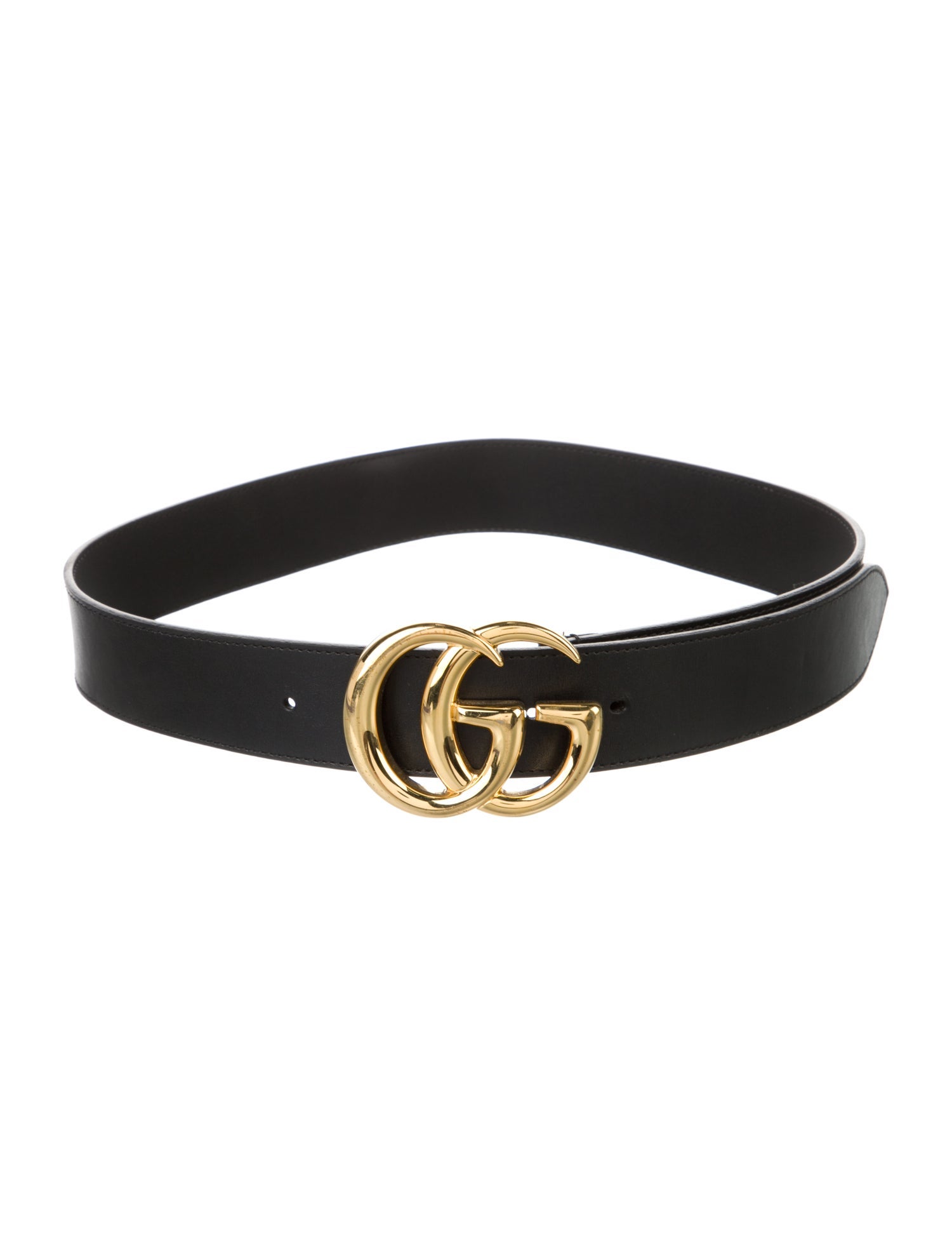 Gucci Double G Logo Leather Belt