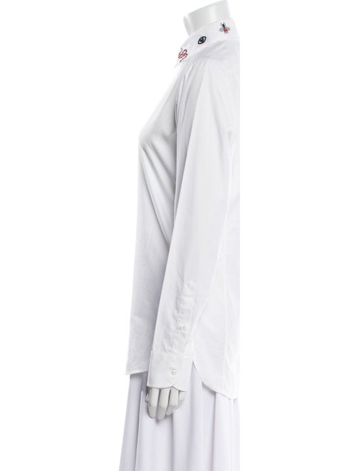 Gucci 2018 Long Sleeve Button-Up Top