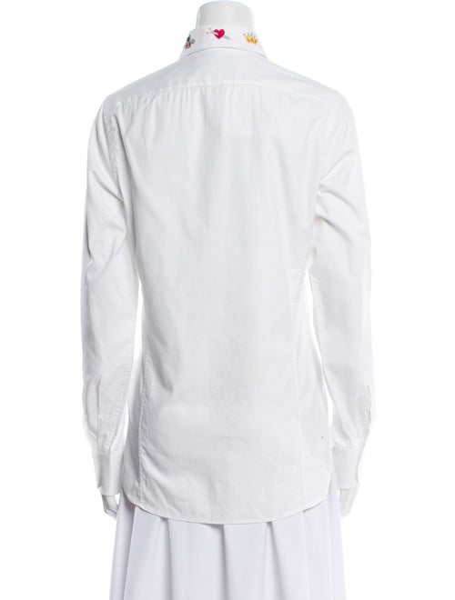 Gucci 2018 Long Sleeve Button-Up Top