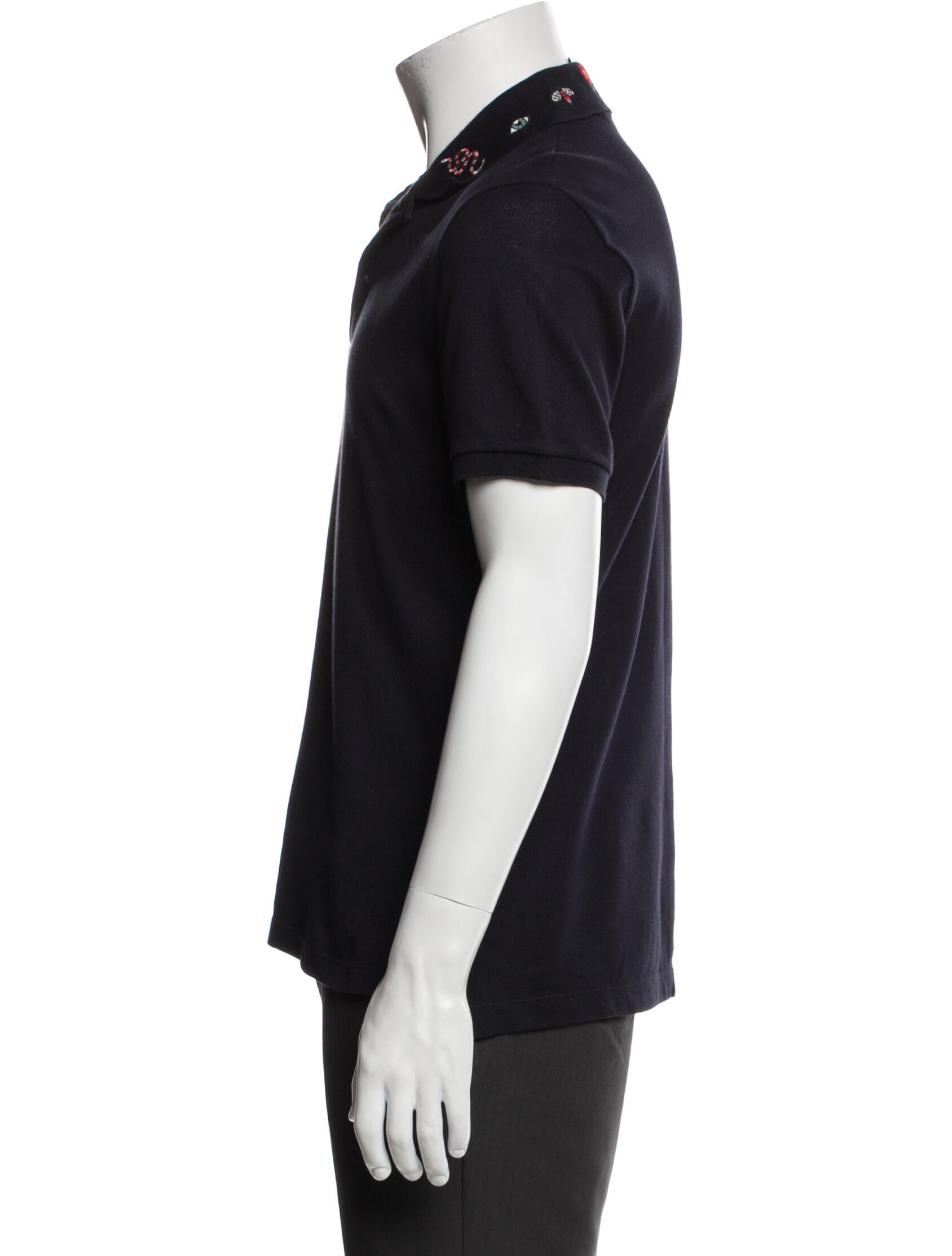 Gucci Kingsnake Collar Polo Shirt