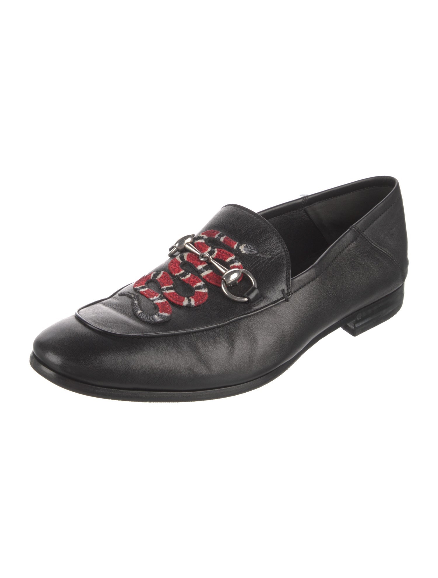 Gucci Horsebit Accent Leather Loafers