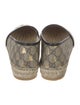 Gucci GG Supreme Leather Trim Embellishment Espadrilles