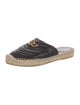 Gucci Double G Logo Leather Espadrilles