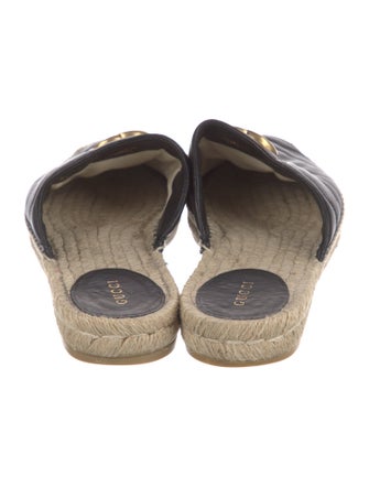 Gucci Double G Logo Leather Espadrilles