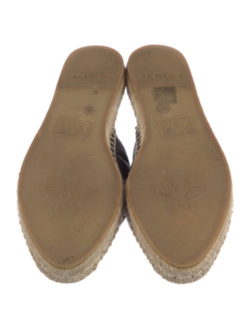 Gucci Double G Logo Leather Espadrilles