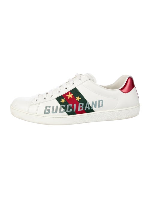 Gucci Web Accent Leather Sneakers