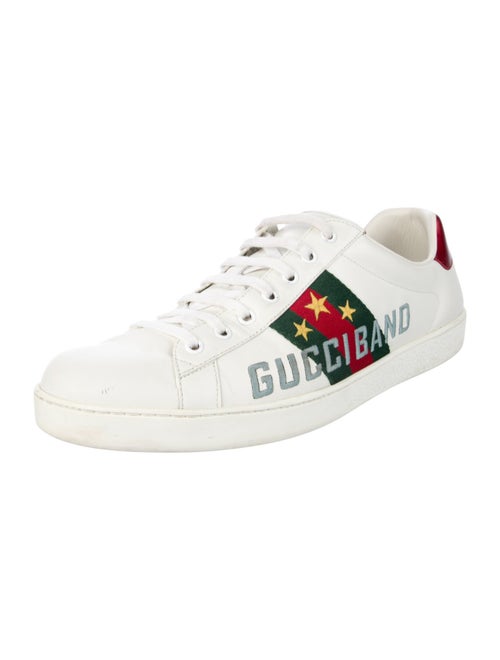 Gucci Web Accent Leather Sneakers